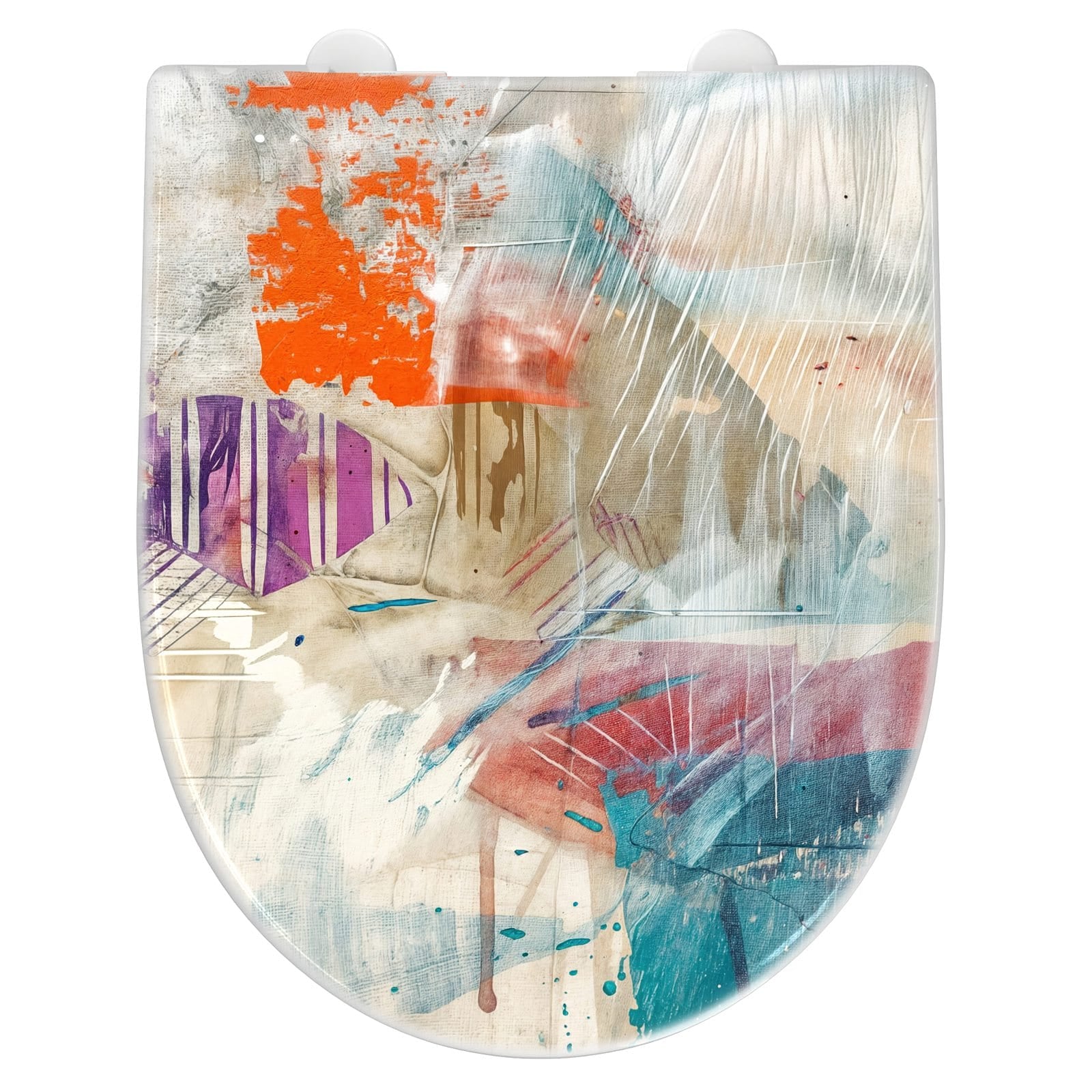WC-Sitz mit Absenkautomatik Abstrakte Kunst