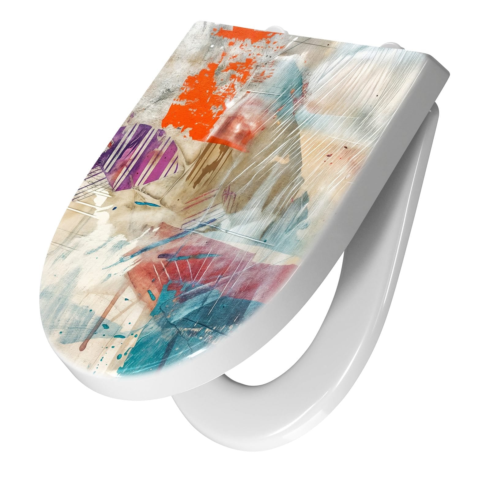 WC-Sitz mit Absenkautomatik Abstrakte Kunst