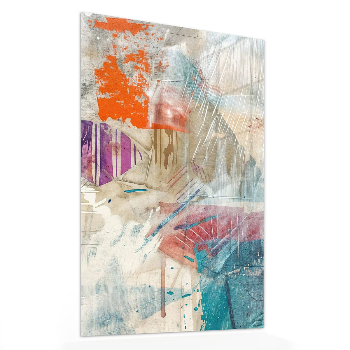 Glasbild Moderne Abstraktion von der Seite, 4 mm Echtglas