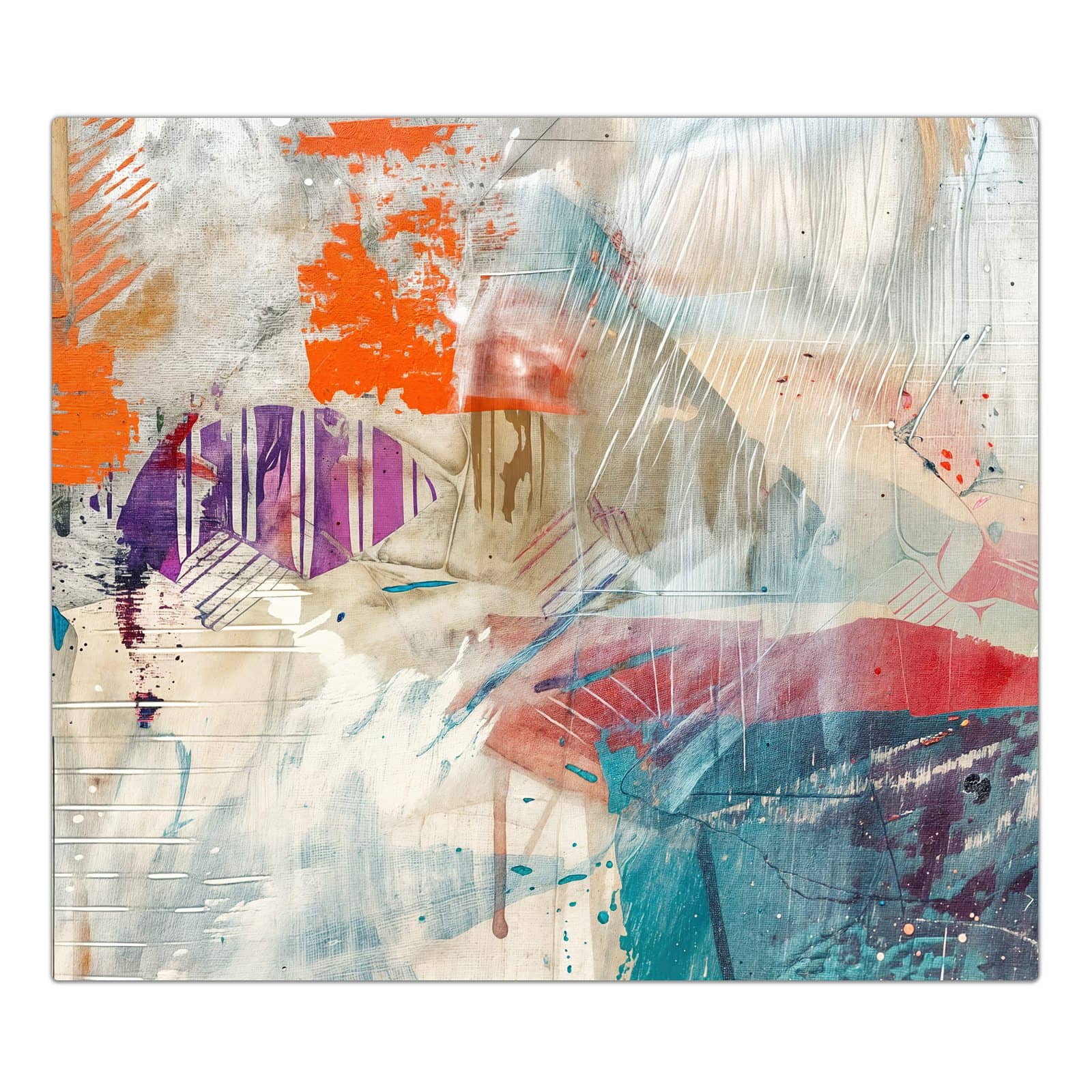 1-teilige Abdeckung für Herdplatten mit Abstrakte Kunst-Motiv in der Frontansicht #grösse_1-Teilig (60x52cm)