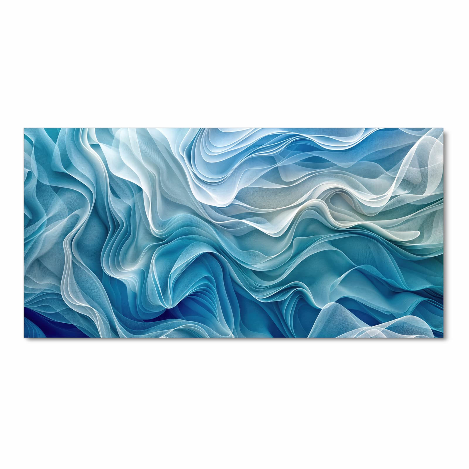 Hygienischer rutschfester Küchenläufer mit Motiv Wellenfließend in Frontansicht