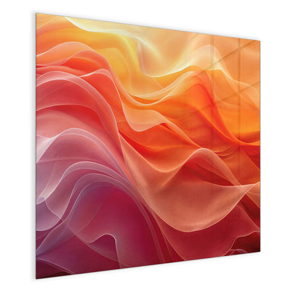 Magnettafel mit dem Motiv Orange Seidenfalten