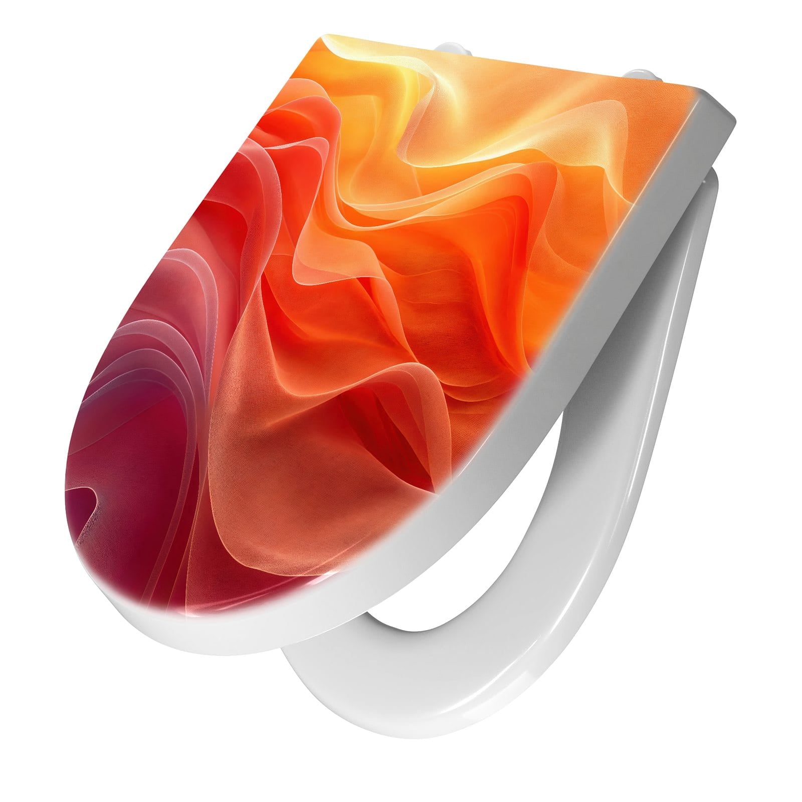 WC-Sitz mit Absenkautomatik Sanfte Farbwirbel