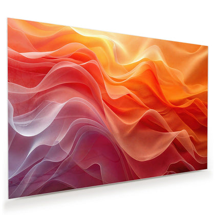 Wandbild mit dem Motiv Orange Seidenfalten