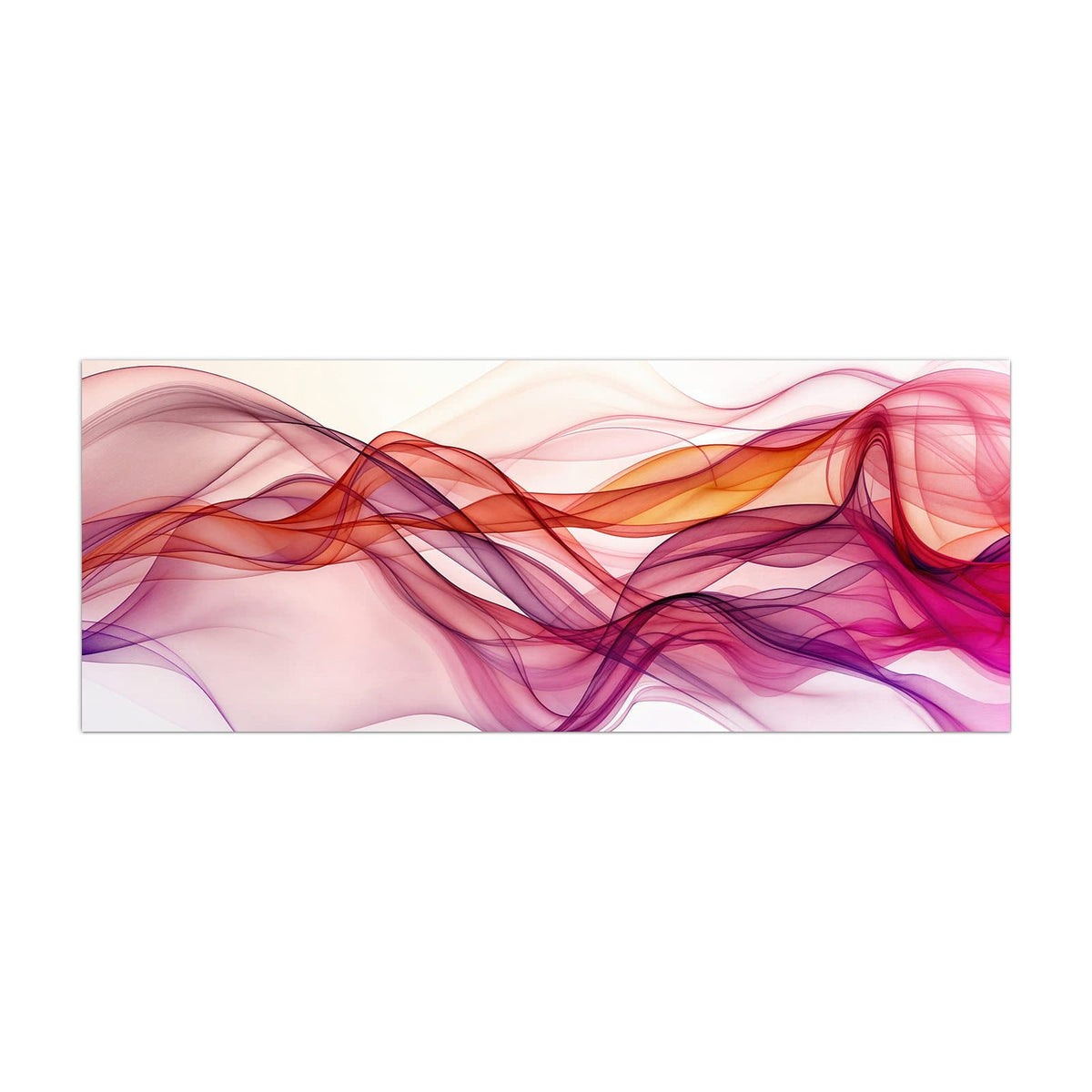 Küchenrückwand aus Glas Magenta Schleier im Hochformat, Motiv bildfüllend von vorn
