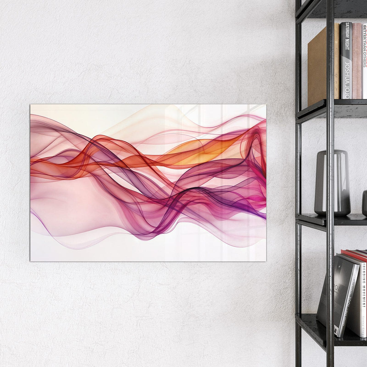 Magnettafel - Magenta Schleier – Durchscheinende Schleier in Magenta