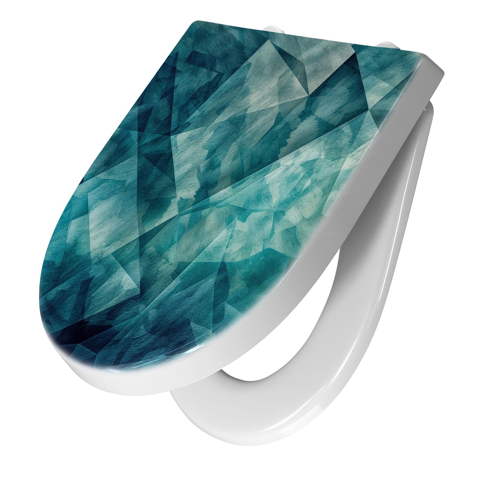 WC-Sitz mit Absenkautomatik Abstrakte Geometrie