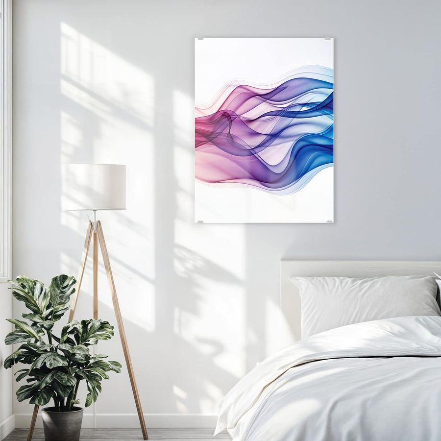 Maße Wandbild - Bunte Rauchwellen - Hochformat