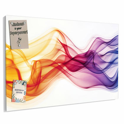 Metall Magnettafel mit dem Motiv Bunte Rauchwellen