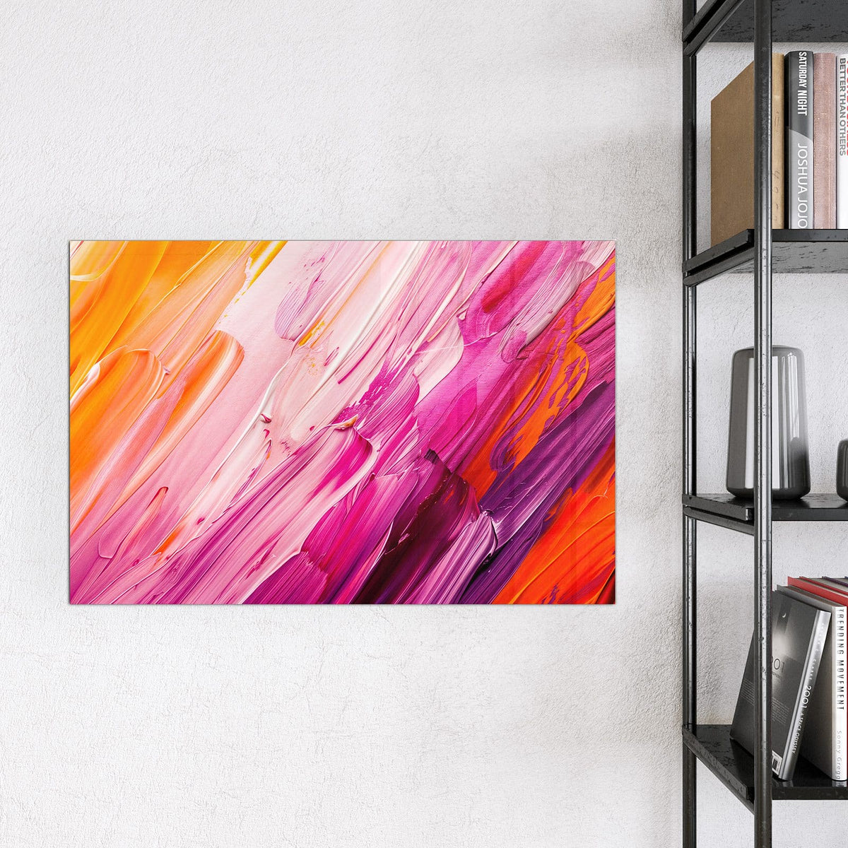 Magnettafel - Rosa Pinselstriche – Dicke Striche in Rosa und Magenta