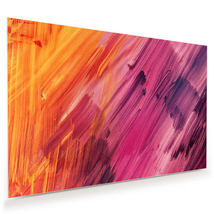 Wandbild mit dem Motiv Diagonale Farbstriche