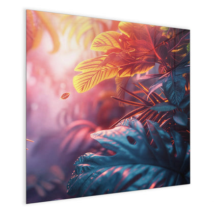 Magnettafel mit dem Motiv Dschungel im Neonlicht