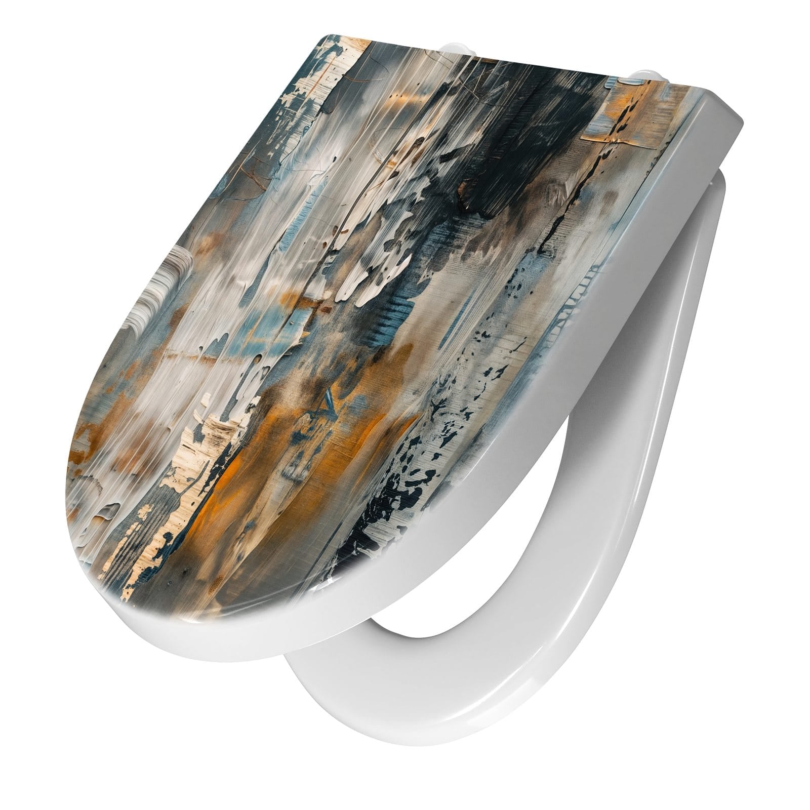 WC-Sitz mit Absenkautomatik Abstrakte Kunstwerke