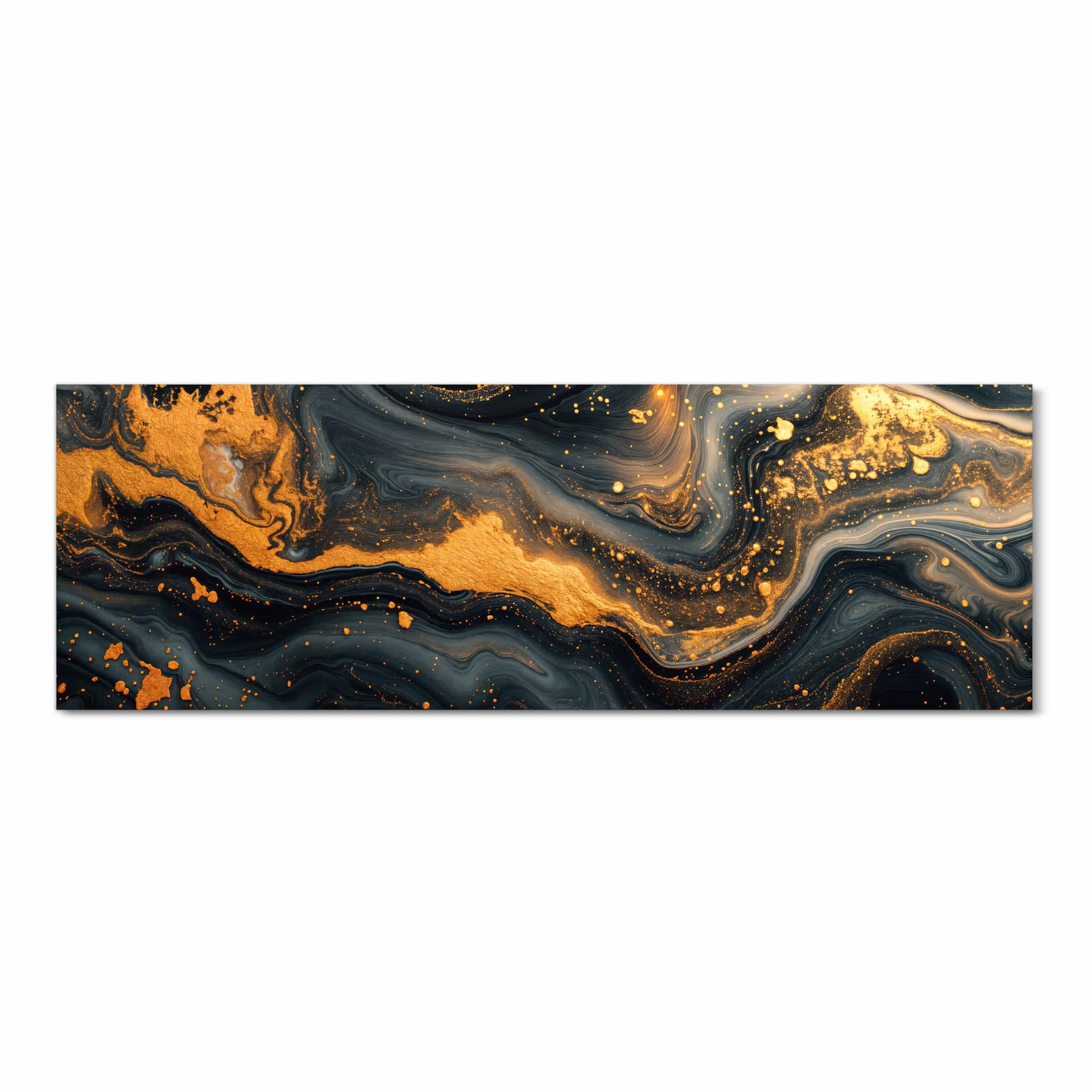 Ordnungsschaffender Küchenteppich mit Motiv Abstrakter Wirbel in Frontansicht für Übersicht