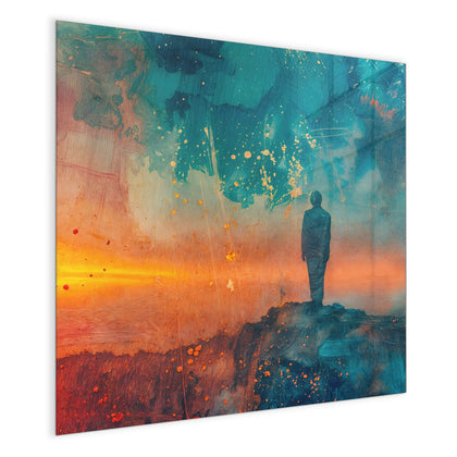 Magnettafel mit dem Motiv Silhouette am Horizont