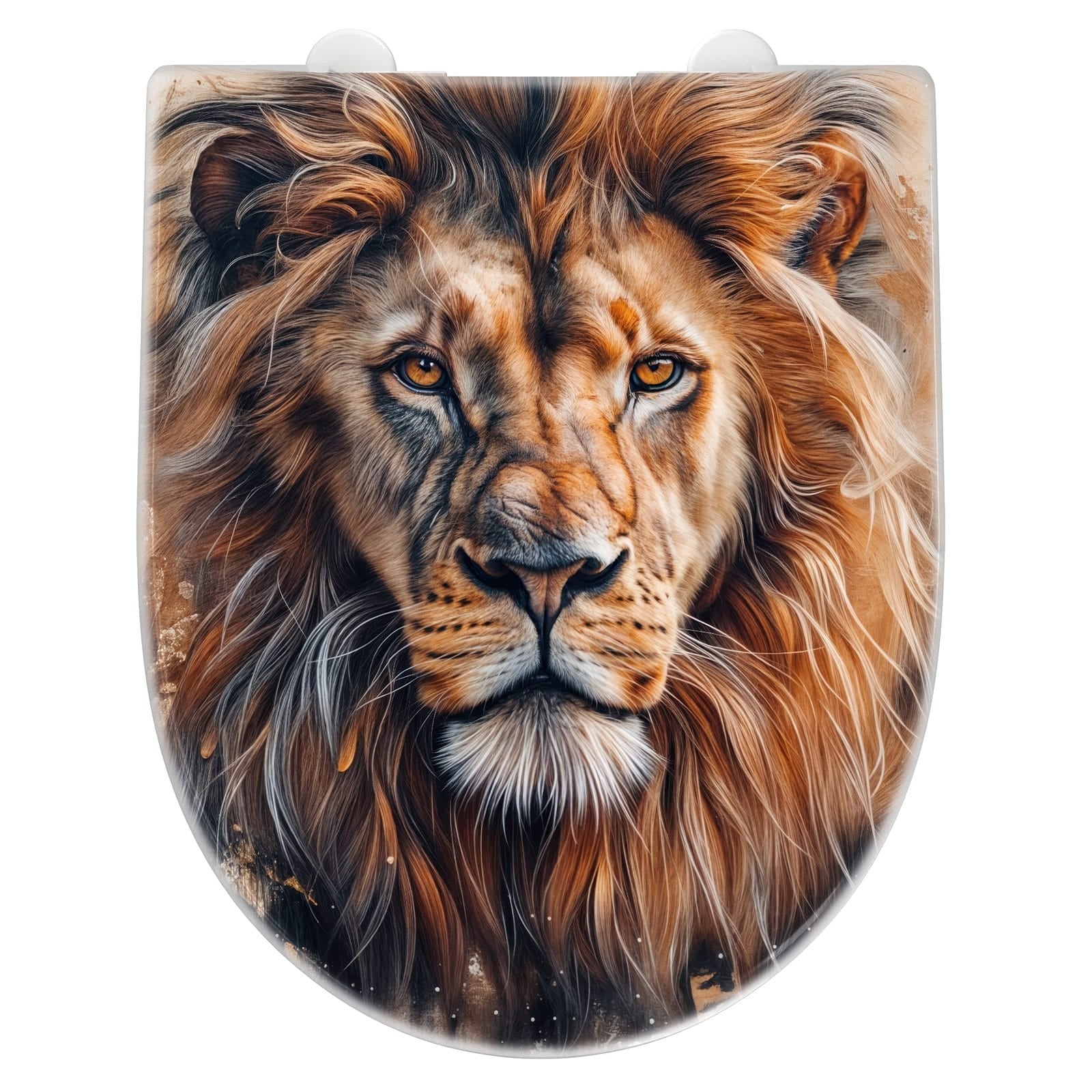 WC-Sitz mit Absenkautomatik Löwe Porträt