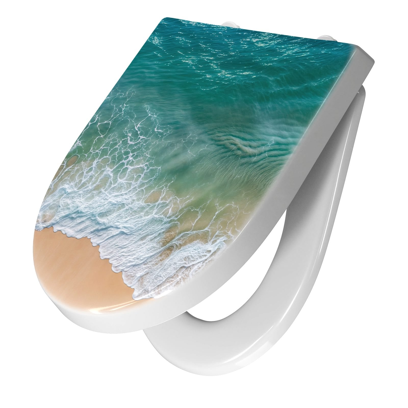 WC-Sitz mit Absenkautomatik Stille Meereswellen