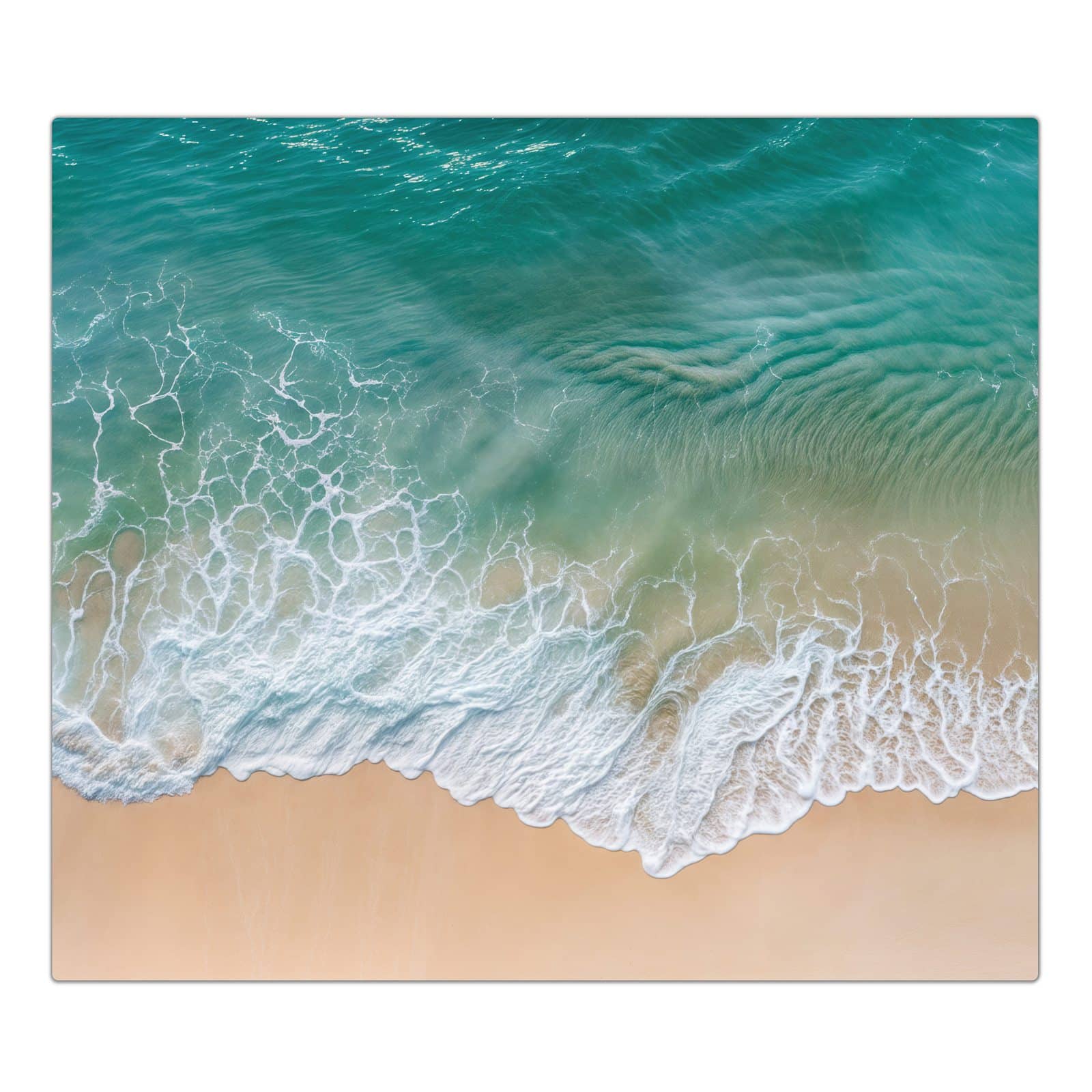 1-teilige Herdabdeckung mit Stille Meereswellen-Motiv in der Frontansicht #grösse_1-Teilig (60x52cm)