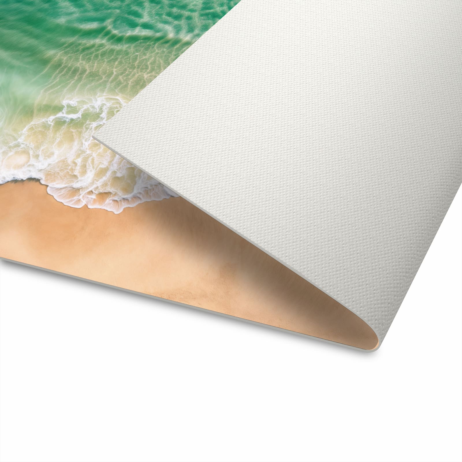 Schmutzabweisender Bodenläufer mit Motiv Warme Meereswellen in der Unterseite