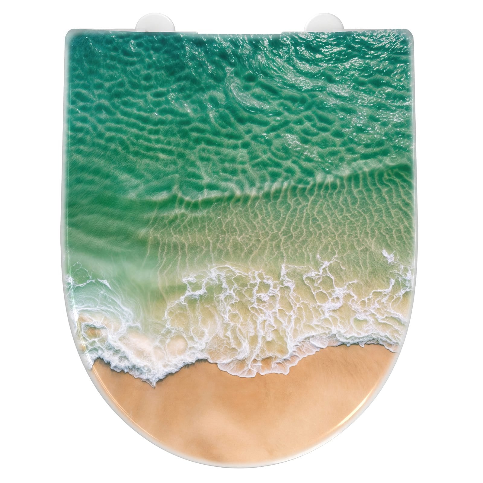 WC-Sitz mit Absenkautomatik Warme Meereswellen
