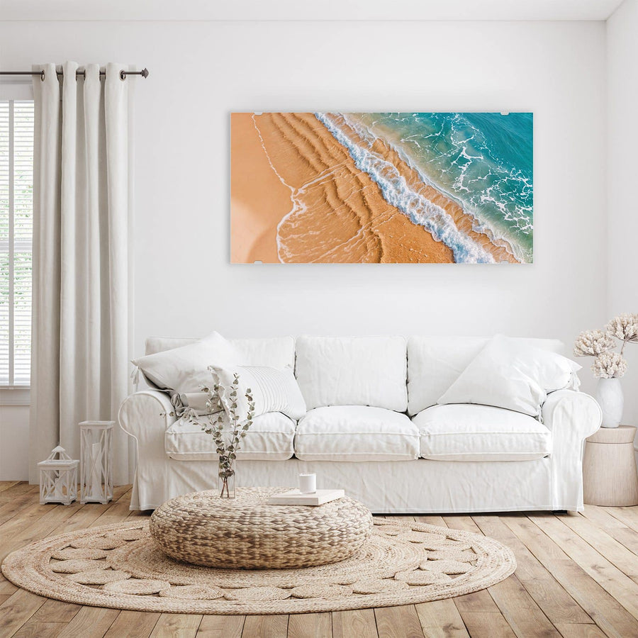 Maße Wandbild - Sandrippen am Ufer - Querformat