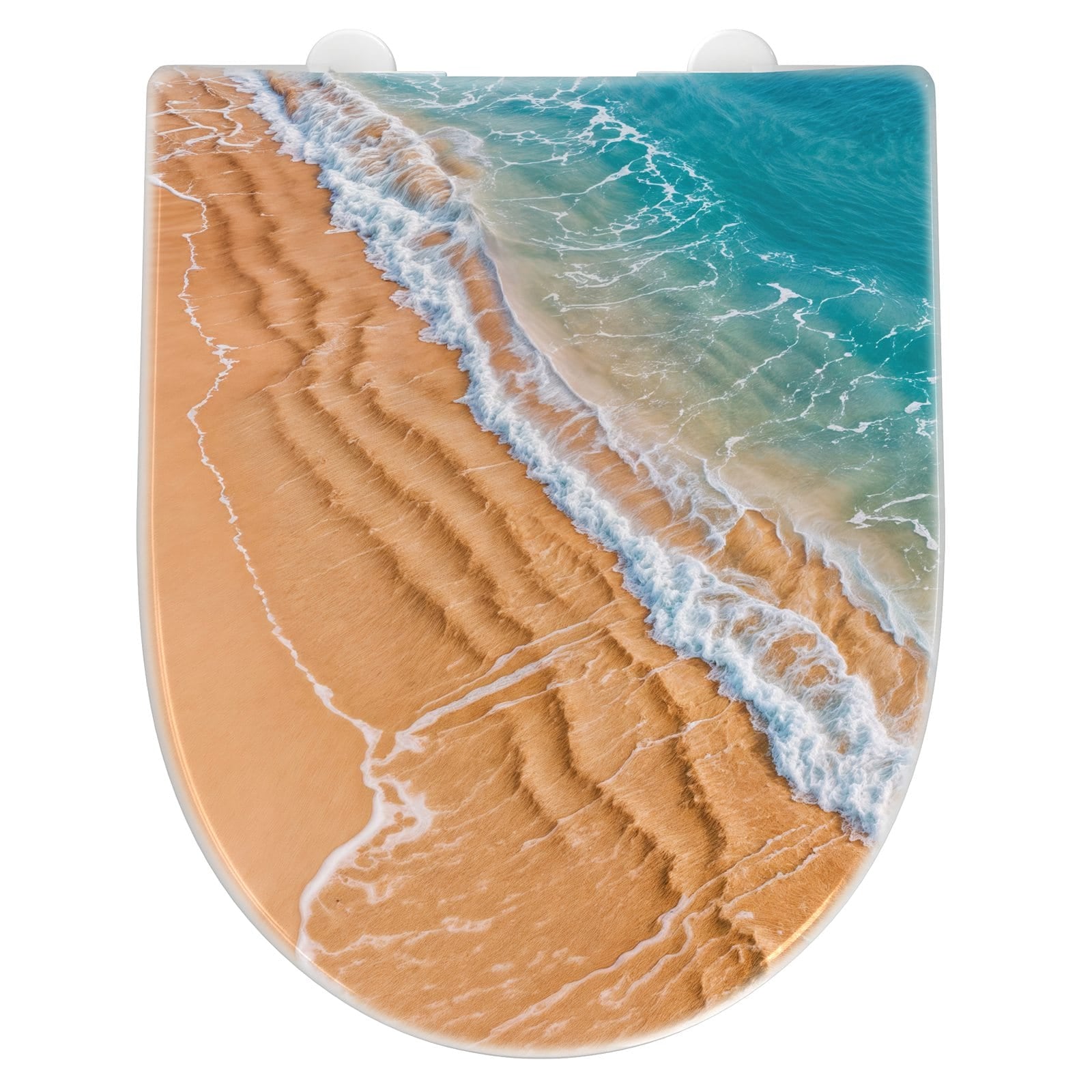 WC-Sitz mit Absenkautomatik am und Wellen