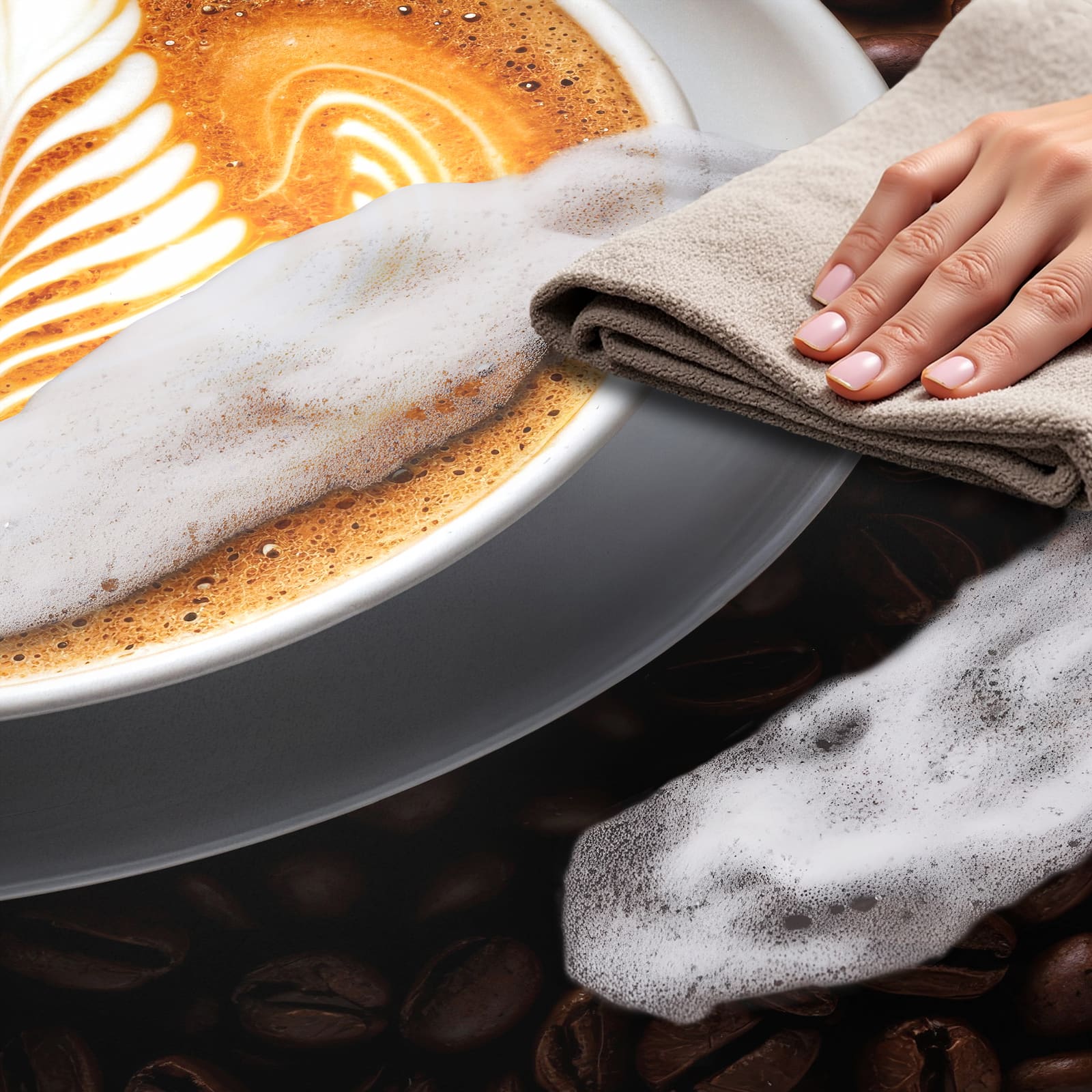 Rutschfester waschbarer Küchenläufer mit Motiv Stille Kaffeegenuss - einfach zu Reinigung