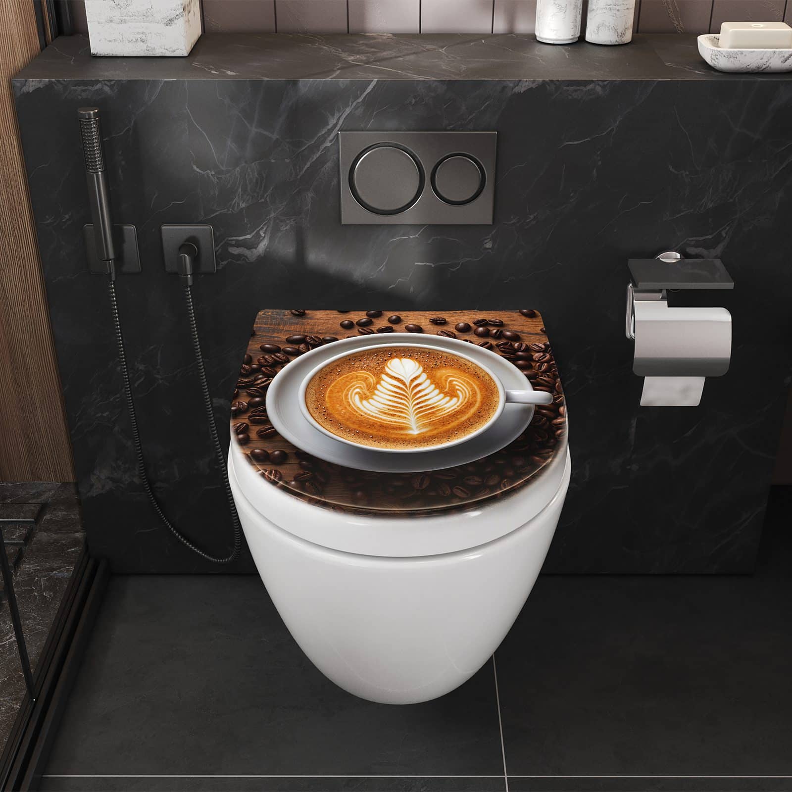 WC-Sitz mit Absenkautomatik Stille Kaffeegenuss