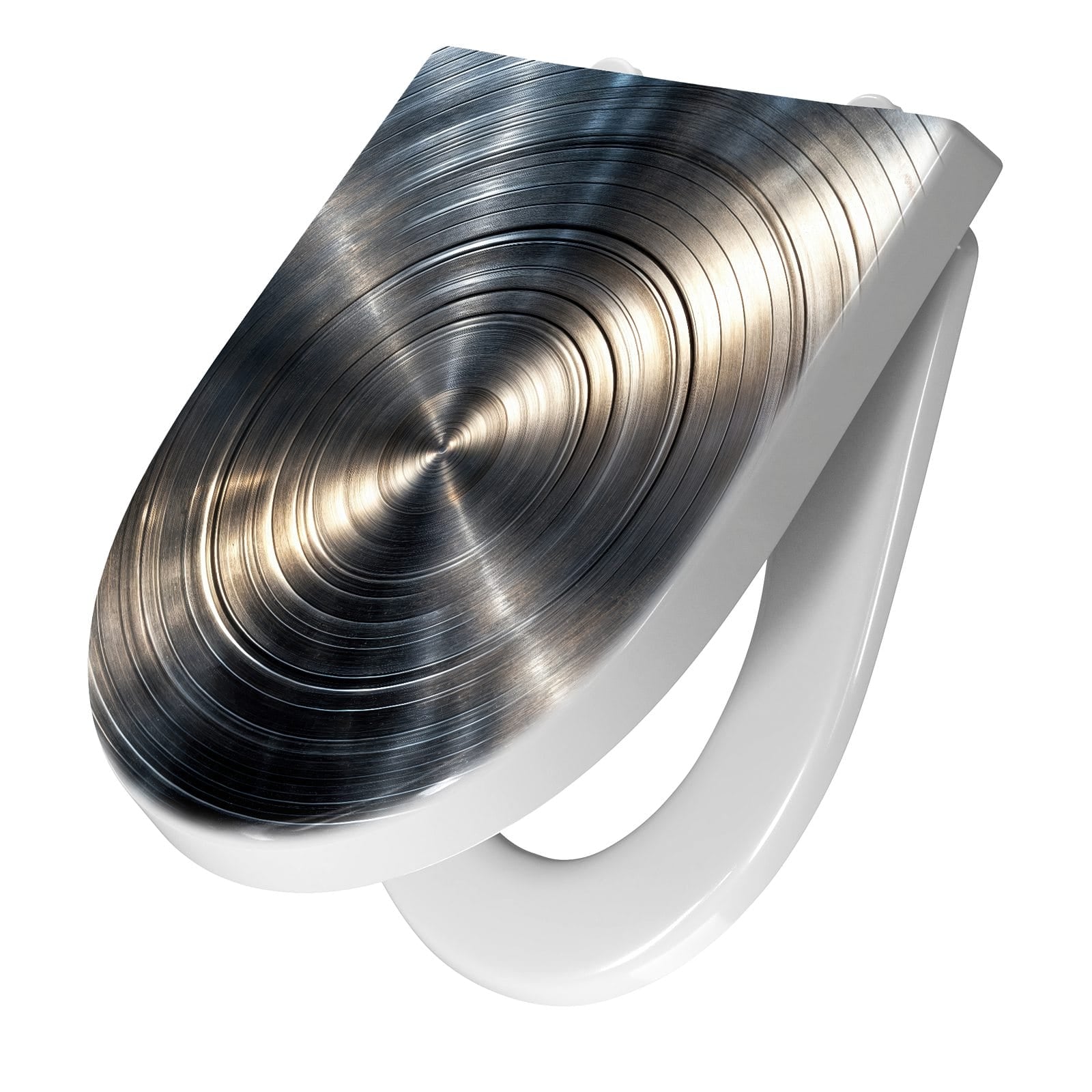 WC-Sitz mit Absenkautomatik Metallkreise