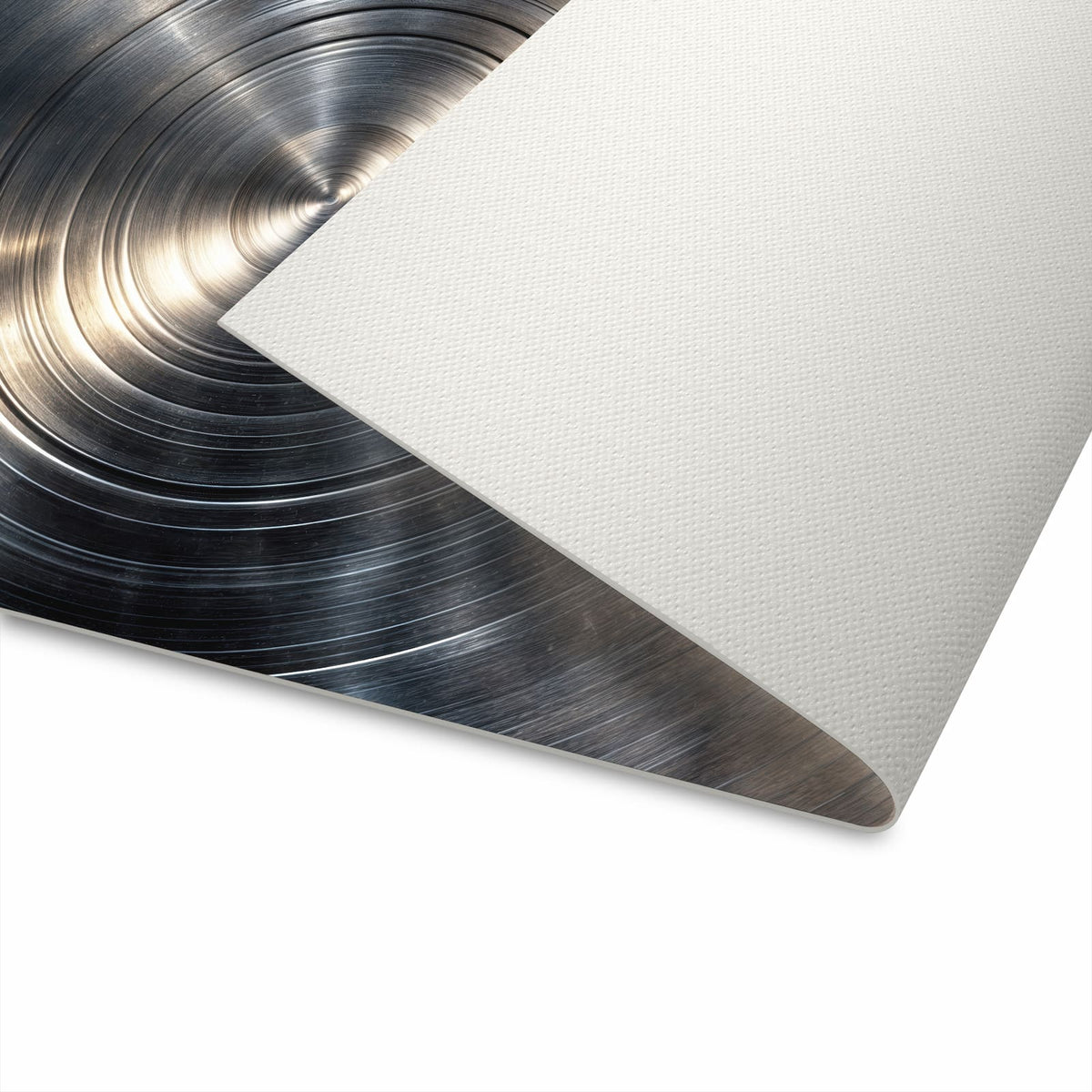 UV-beständiger dünner Küchenteppich mit Motiv Metallkreise waschbar für Unterseite