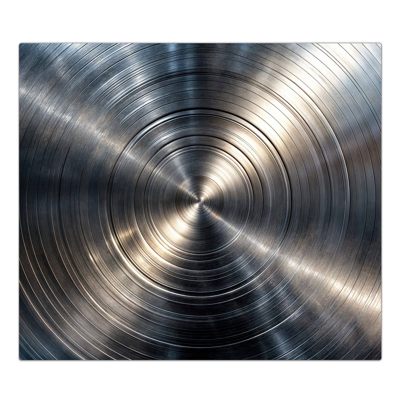 1-teilige Abdeckung für Herdplatte mit Metallkreise-Motiv in der Frontansicht #grösse_1-Teilig (60x52cm)