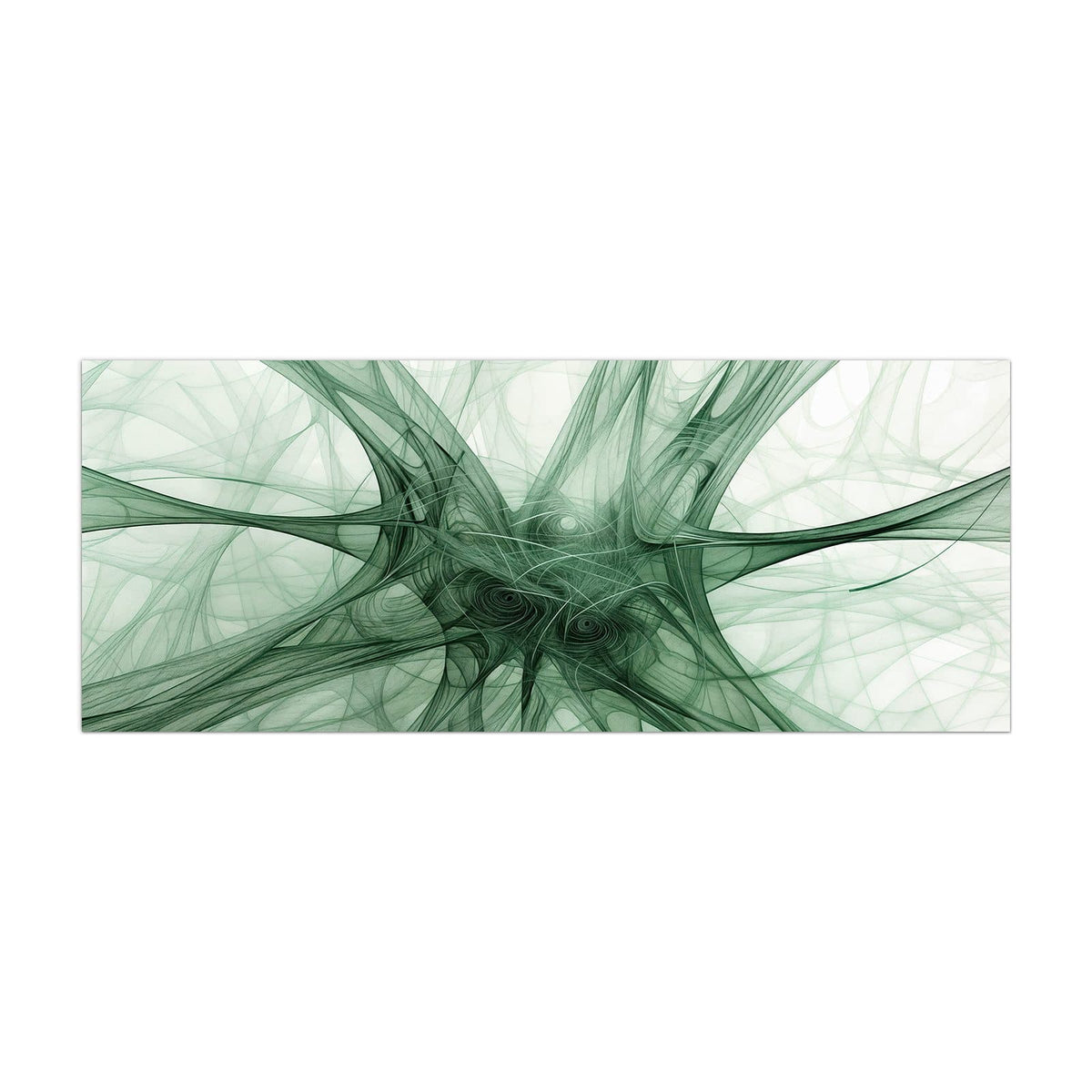 Küchenrückwand aus Glas Grünes Netzmuster im Hochformat, Motiv bildfüllend von vorn