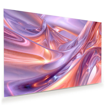 Wandbild mit dem Motiv Glänzende Lilawellen