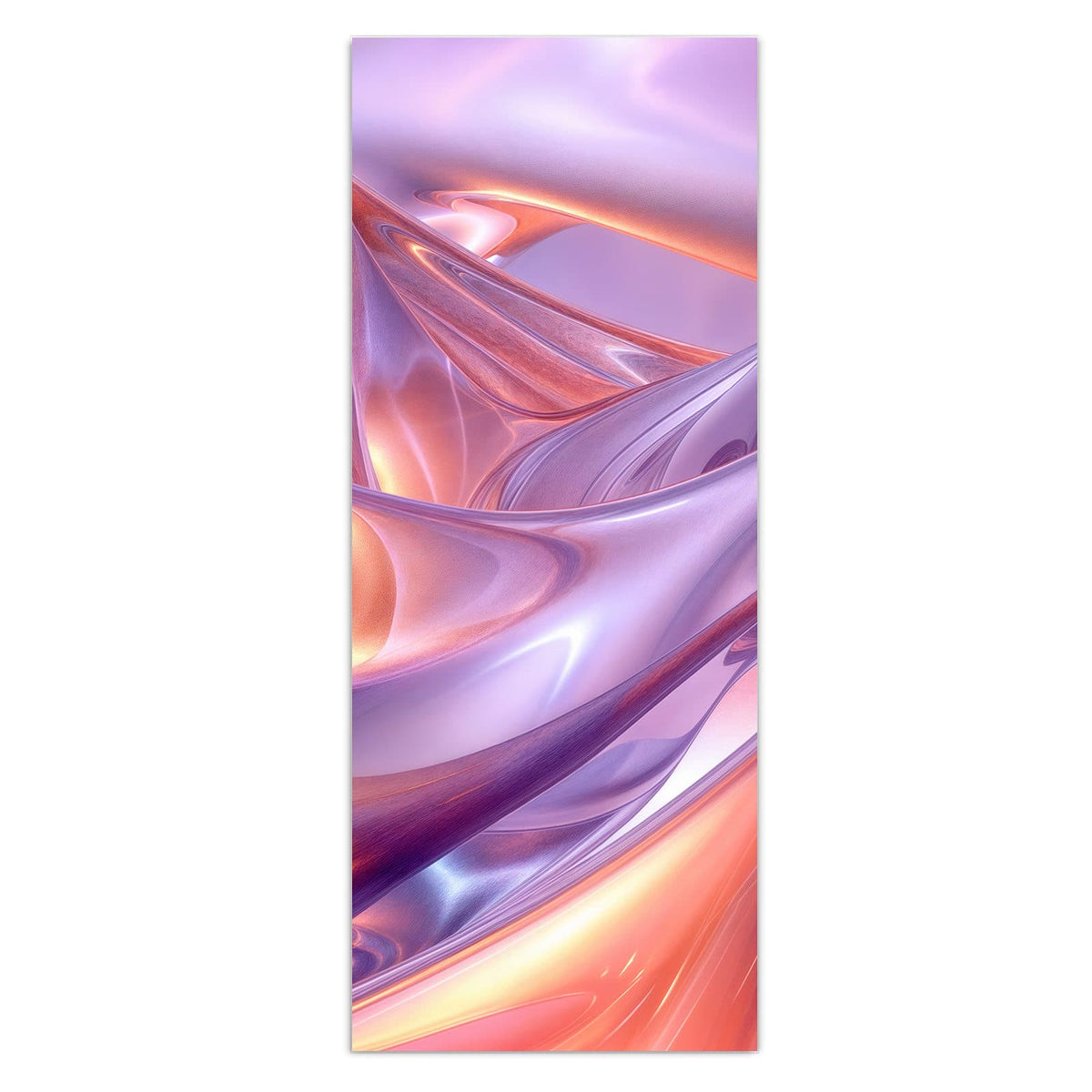 Glänzende 3D-Bänder in Flieder, Rosa und Apricot