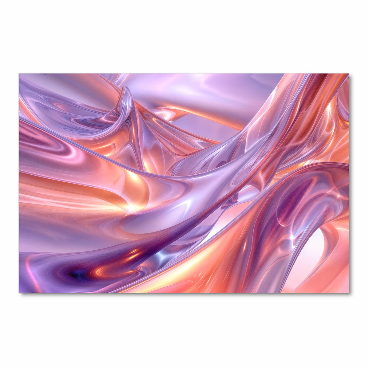 Glänzende 3D-Bänder in Flieder, Rosa und Apricot