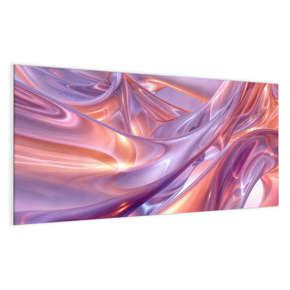 Glas Magnettafel mit dem Motiv Glänzende Lilawellen