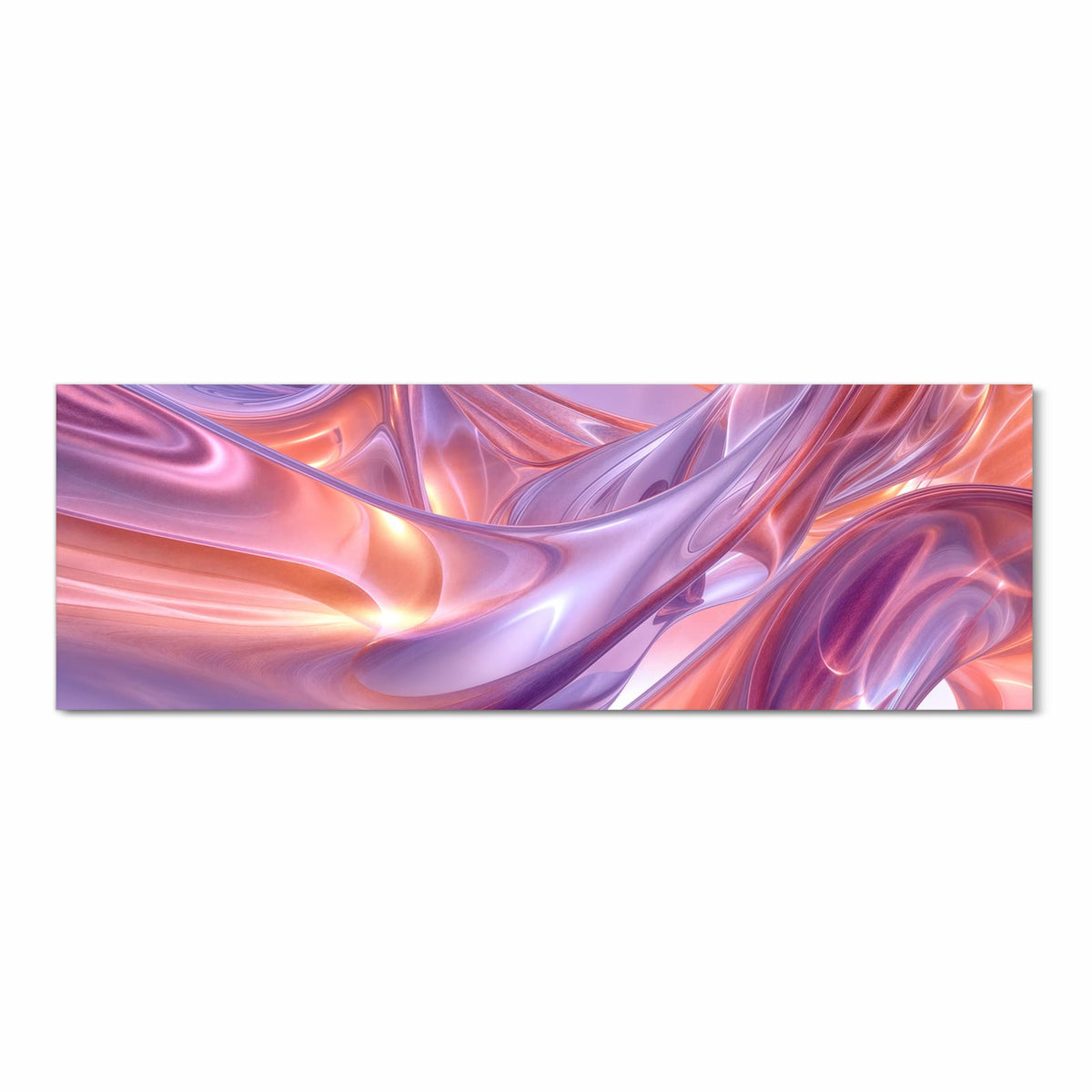 Glänzende 3D-Bänder in Flieder, Rosa und Apricot