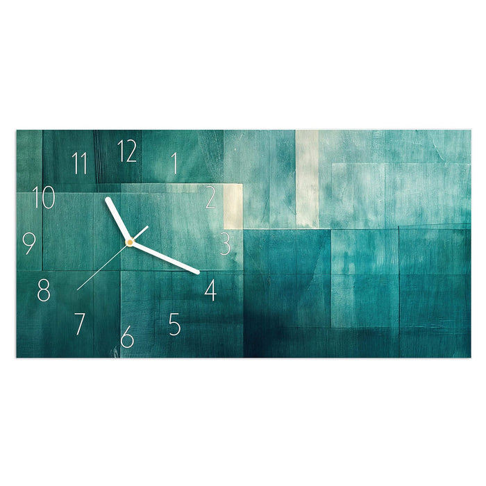 Wanduhr Abstrakter Hintergrund aus Glas – Querformat 60 × 30 cm mit Ziffernblatt Elegant