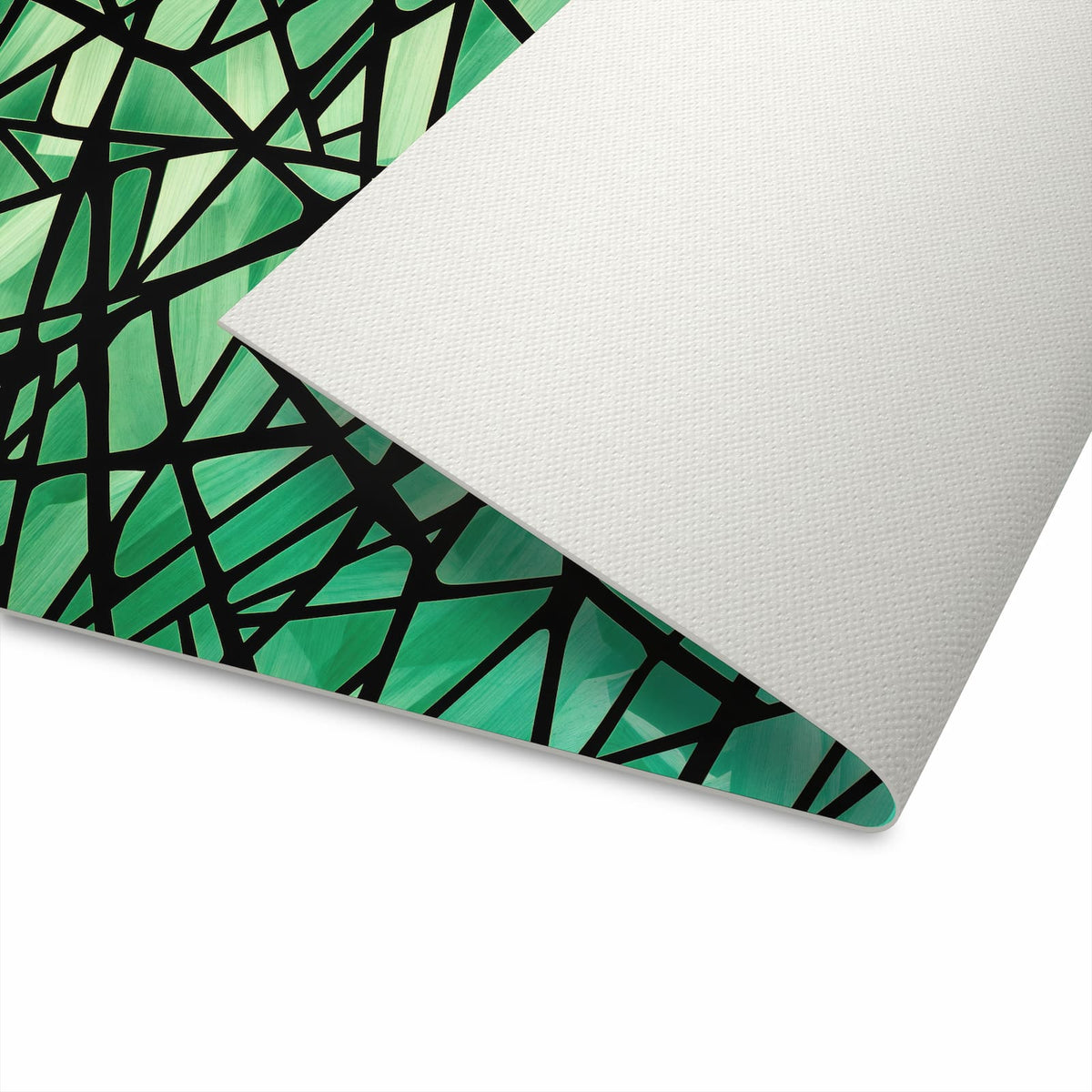 Farbbeständiger waschbarer Küchenläufer mit Motiv Geometrisches Glasmuster in der Unterseite