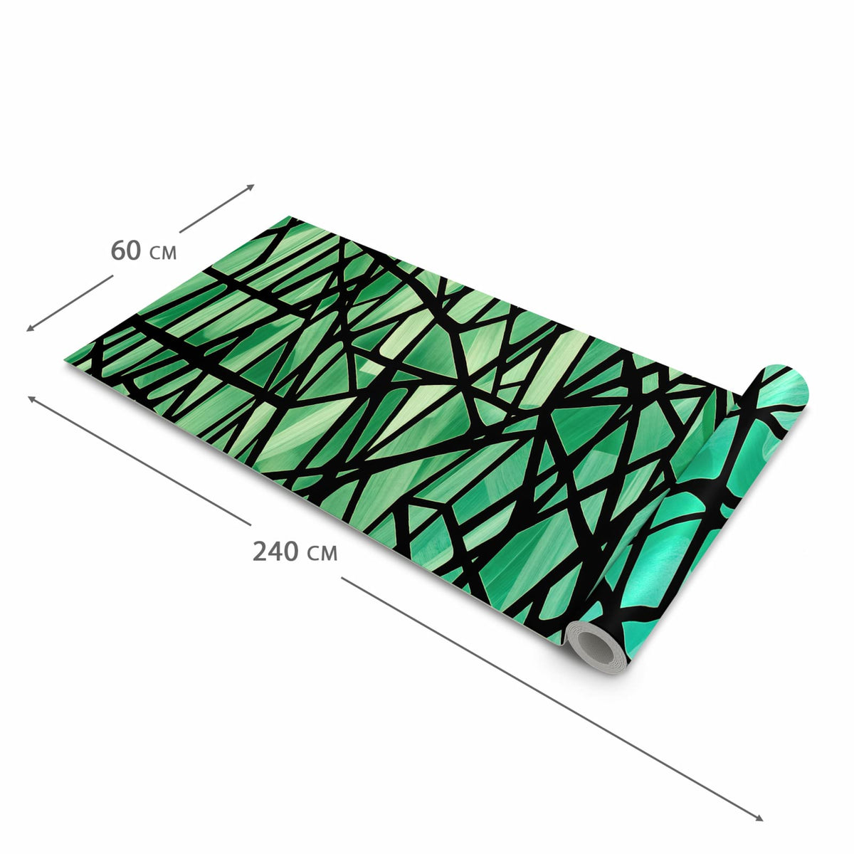 Geruchsneutraler Küchenläufer mit Motiv Geometrisches Glasmuster in der Grösse 60x120 cm