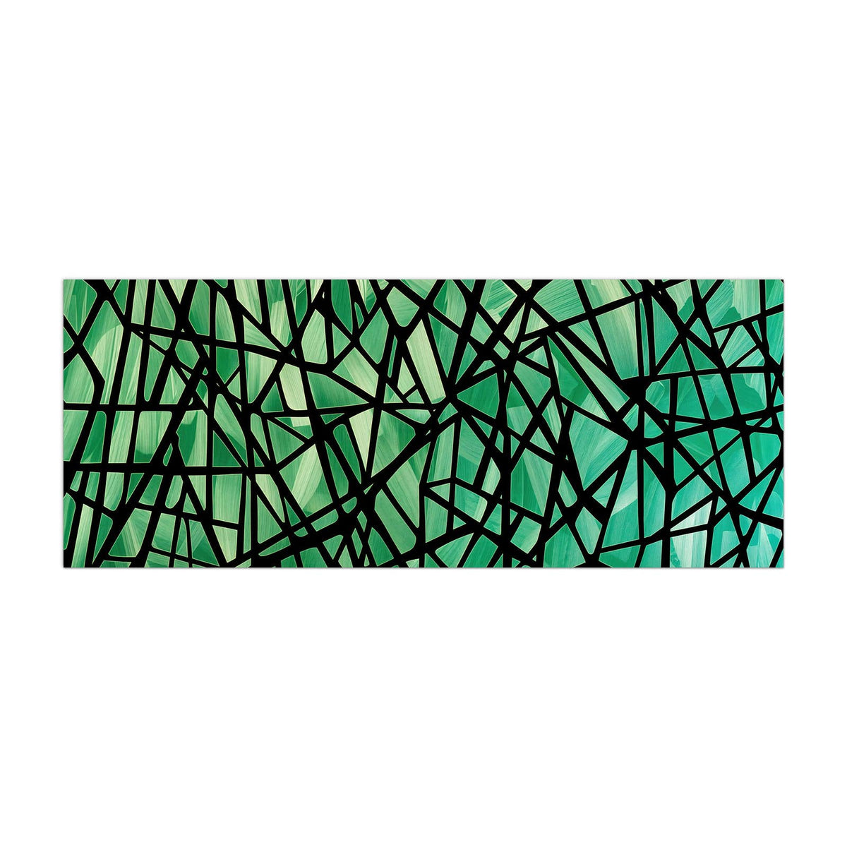 Küchenrückwand aus Glas Glasmosaik in Grün im Hochformat, Motiv bildfüllend von vorn