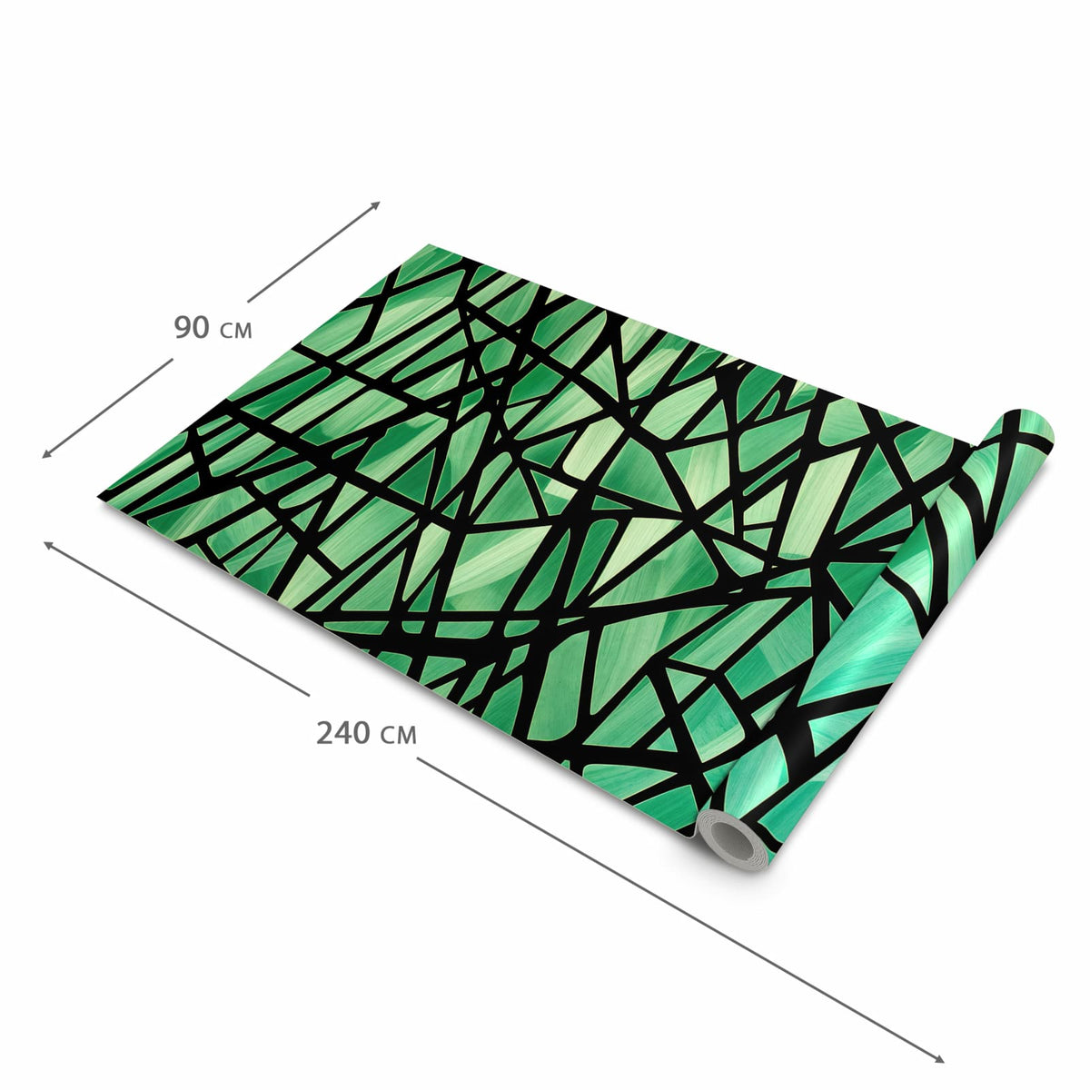Strapazierfähiger waschbarer Küchenläufer mit Motiv Geometrisches Glasmuster in der Grösse 60x150 cm