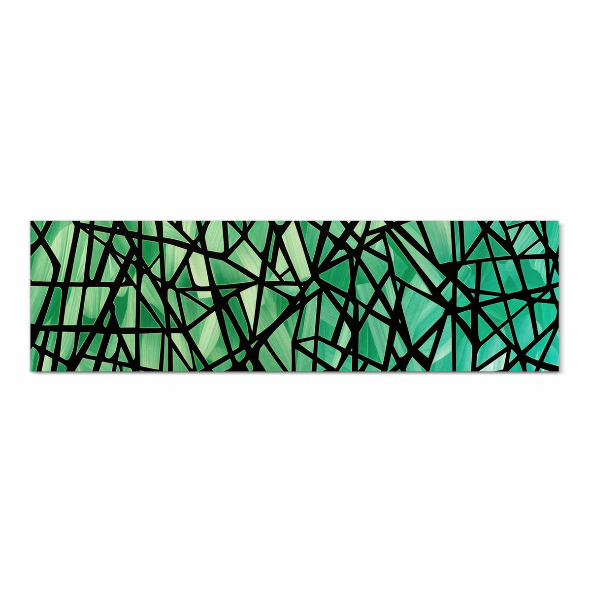 Komfortabler Küchenteppich mit Motiv Geometrisches Glasmuster in Frontansicht für angenehmes Stehen