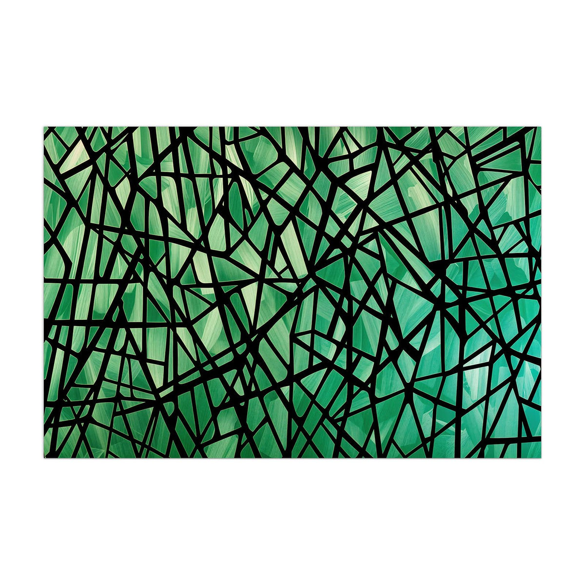 Küchenrückwand aus Glas Glasmosaik in Grün im Hochformat, Motiv bildfüllend von vorn