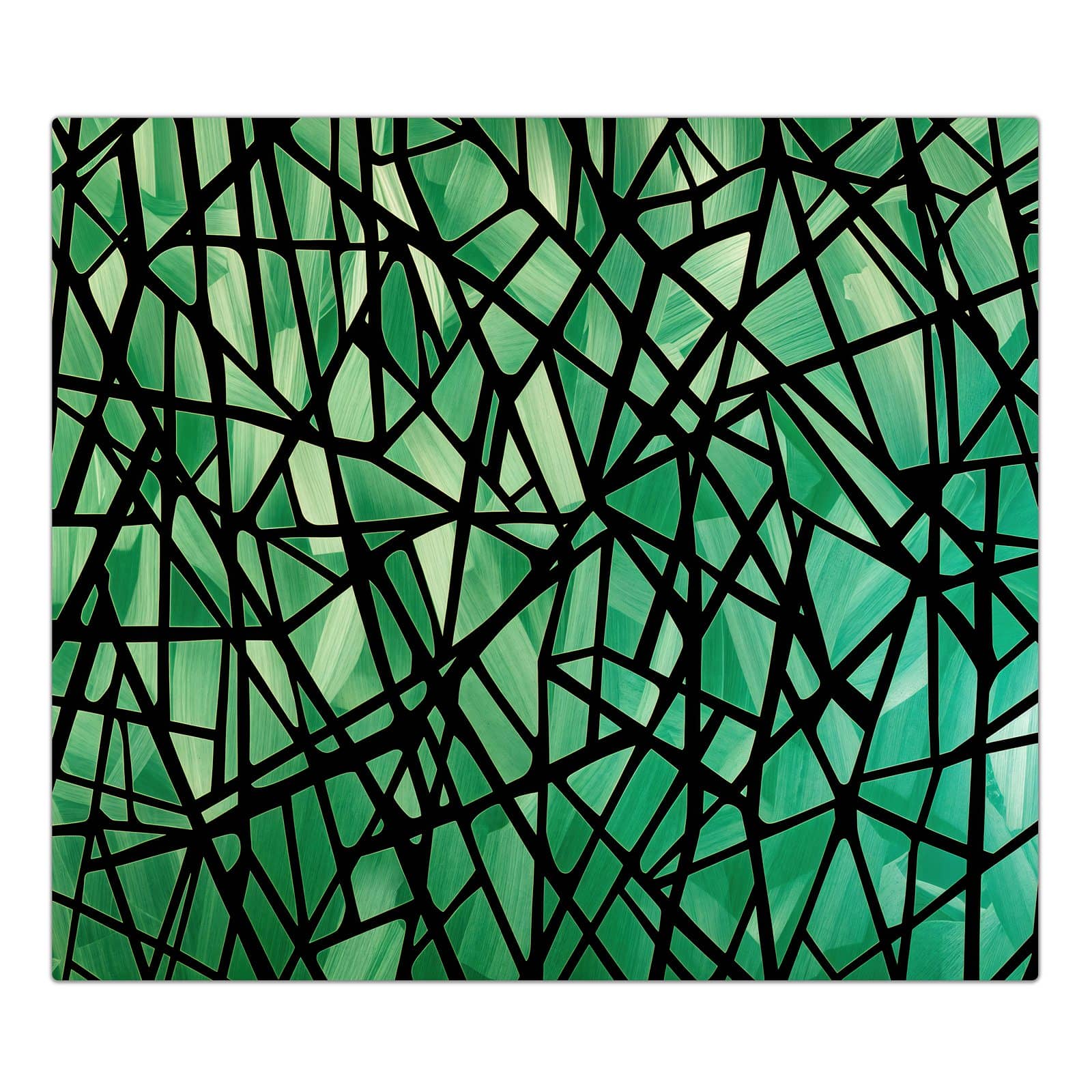 1-teilige Abdeckplatten für den Herd mit Geometrisches Glasmuster-Motiv in der Frontansicht #grösse_1-Teilig (60x52cm)