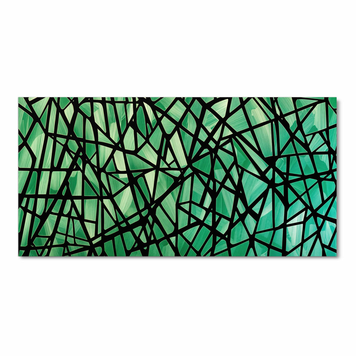 Bodenschonender moderner Küchenläufer mit Motiv Geometrisches Glasmuster in Frontansicht