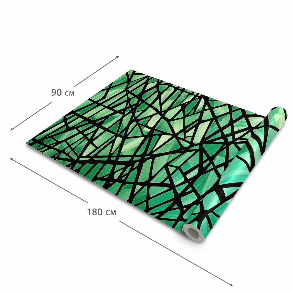 Hygienischer Küchenläufer mit Motiv Geometrisches Glasmuster in der Grösse 60x150 cm