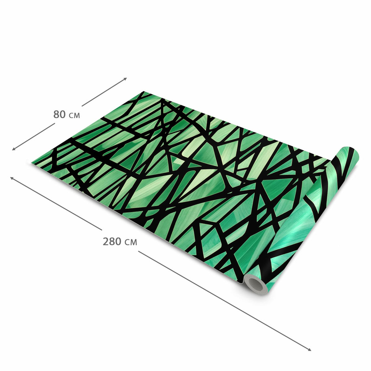 Pflegeleichter Küchenläufer mit Motiv Geometrisches Glasmuster in der Grösse 60x150 cm