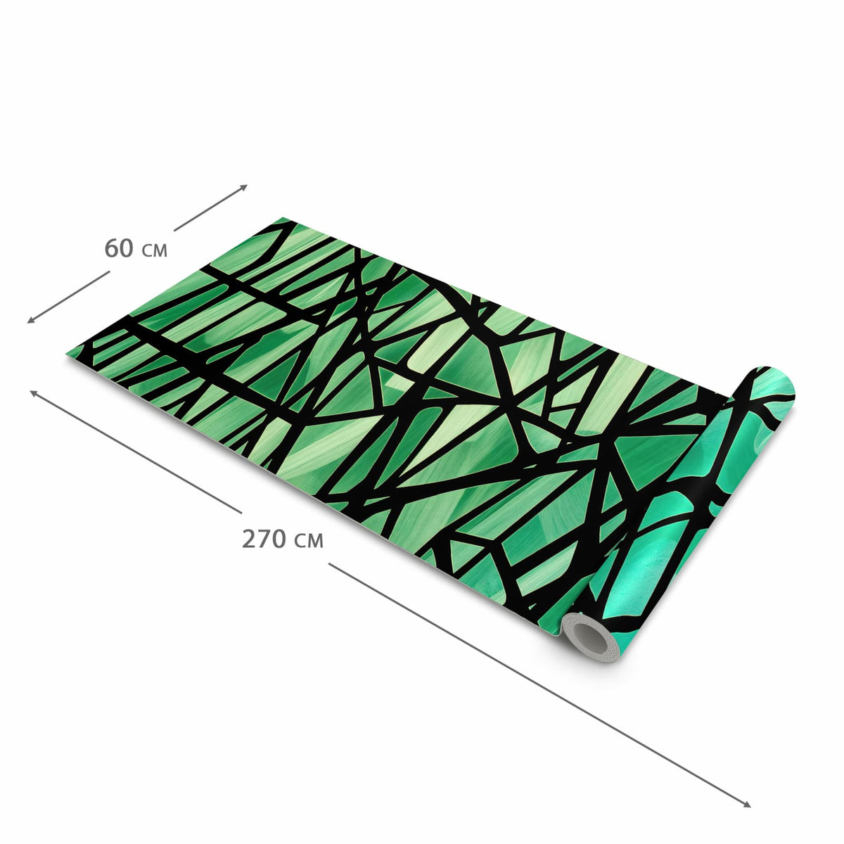 Langlebiger Küchenläufer mit Motiv Geometrisches Glasmuster in der Grösse 60x150 cm
