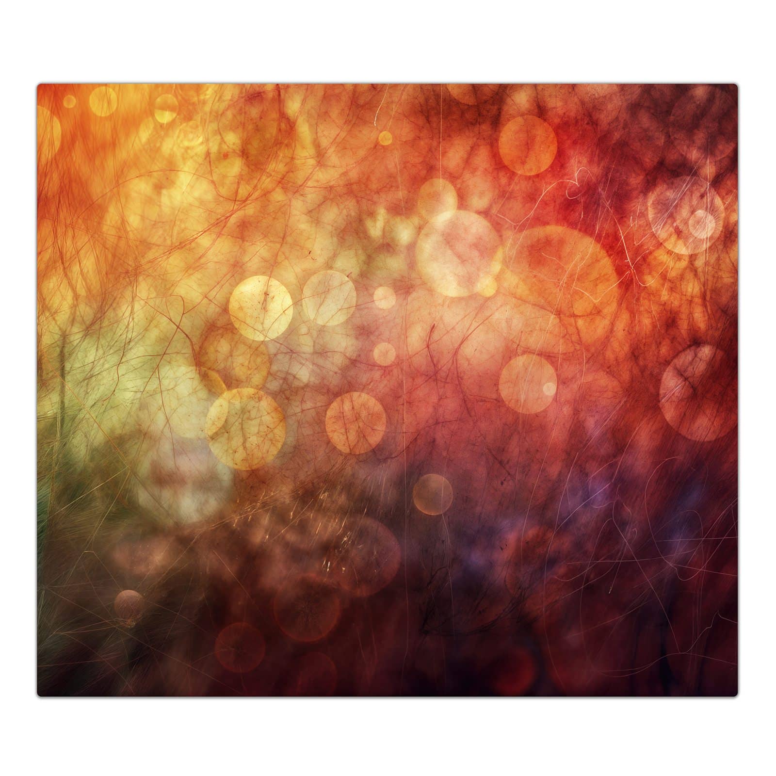 1-teilige Abdeckplatten für den Herd mit Abstrakte Kreise-Motiv in der Frontansicht #grösse_1-Teilig (60x52cm)